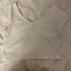 white brandy crop top